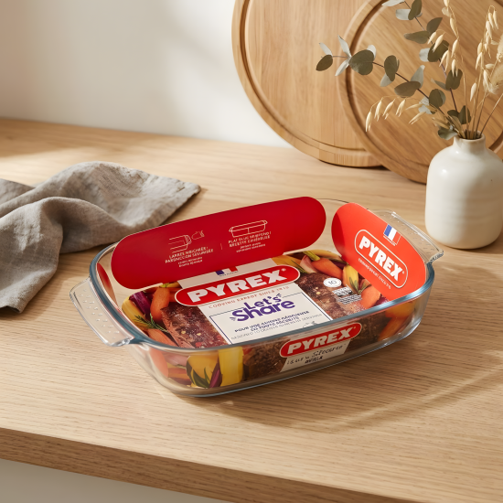 Pyrex Rectangular Glass Baking Dish Set 3 Pcs